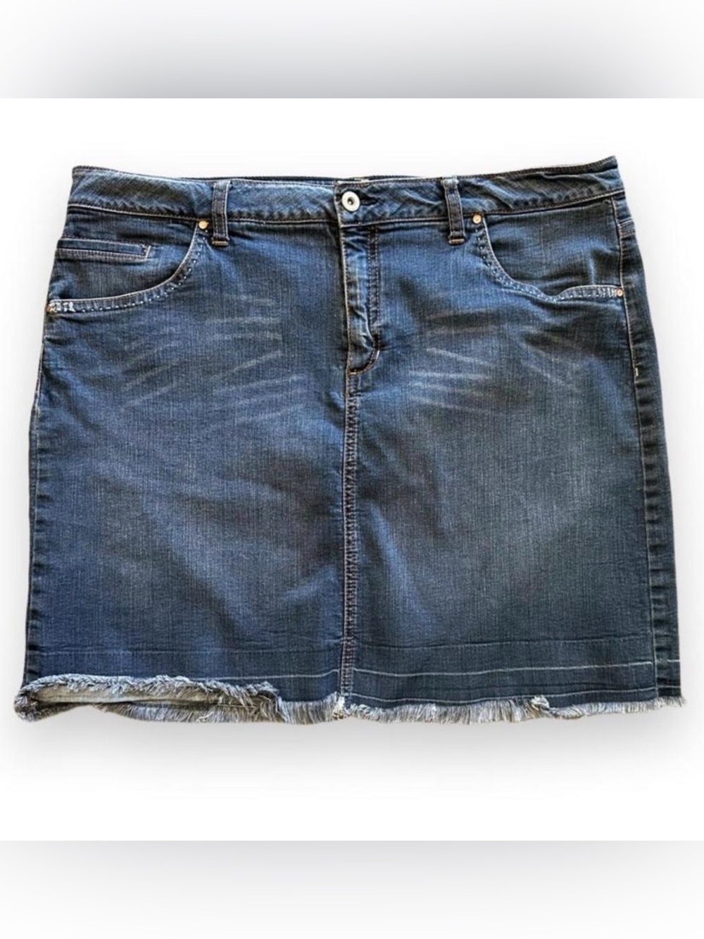 Classic Dark Blue Denim Mini Skirt